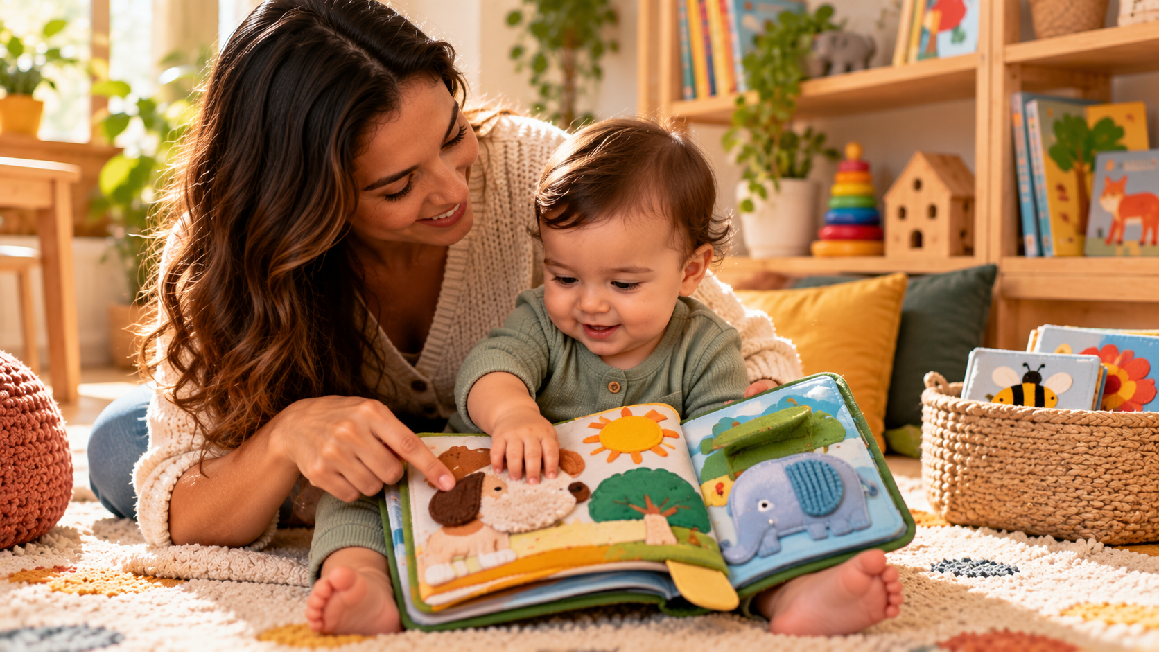 Livros de Tecido e Sensoriais na Primeira Infância